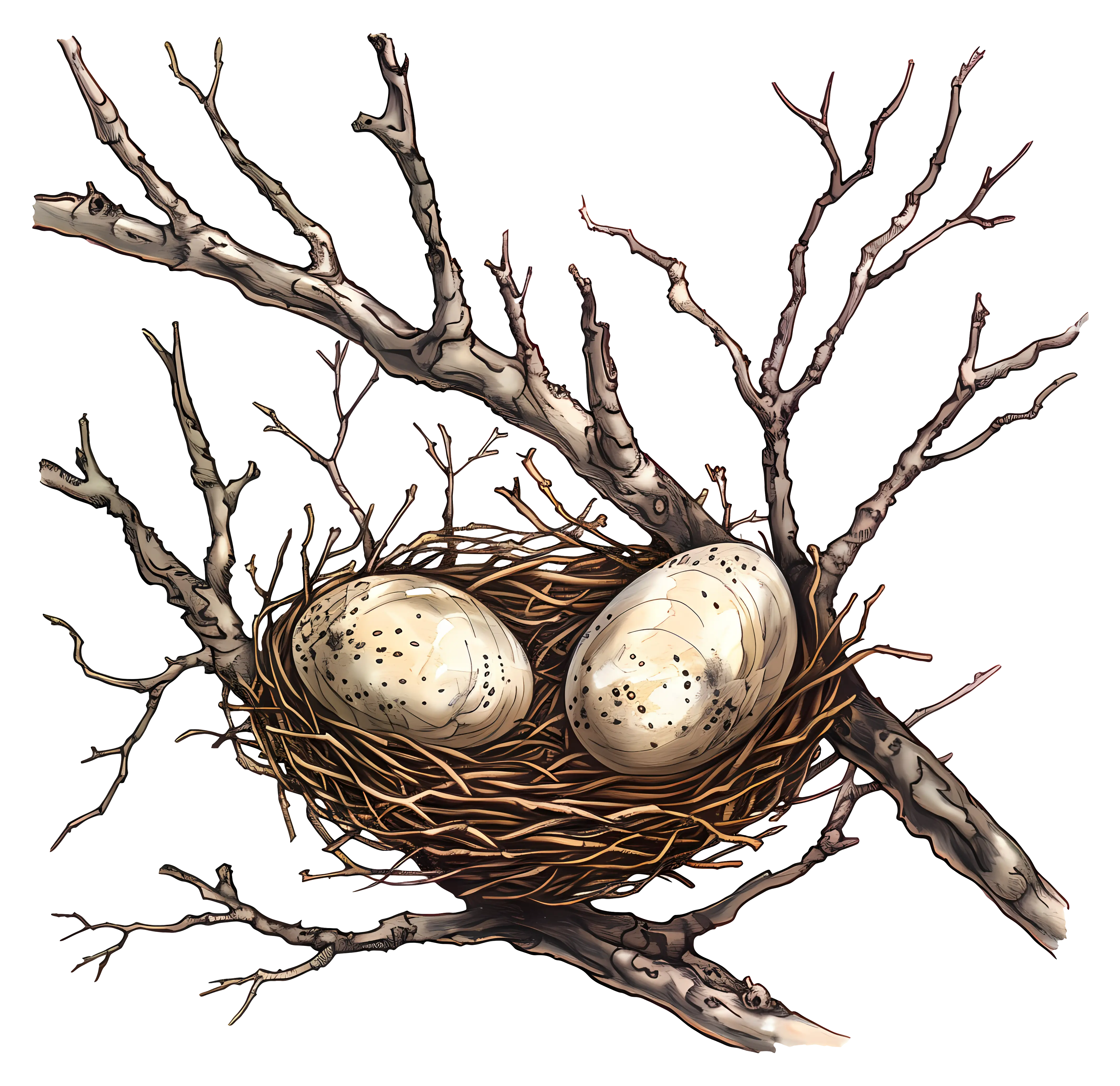 Bird Nest with Eggs