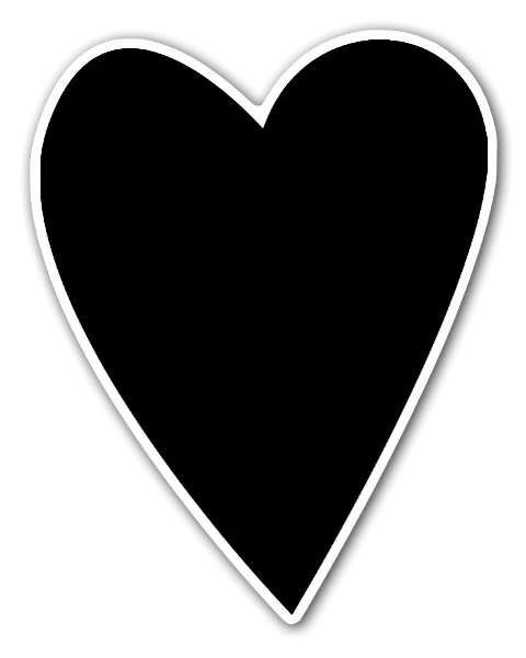 Black Heart Symbol for Love and Emotion