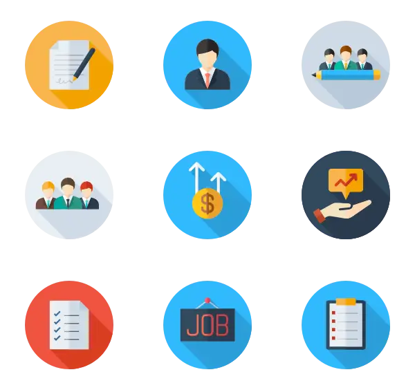 Flat Business Icons Set