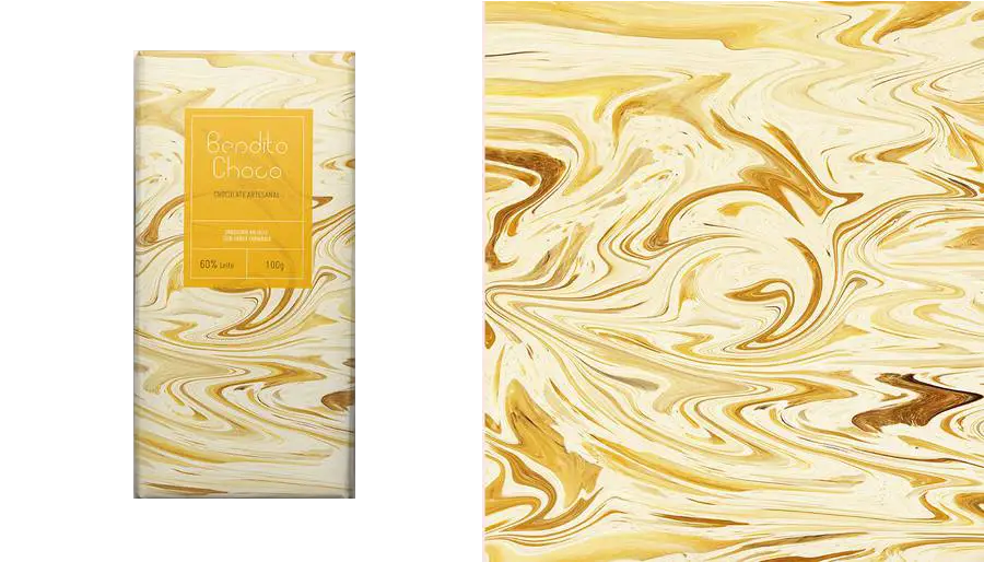 Gold and White Marble Pattern