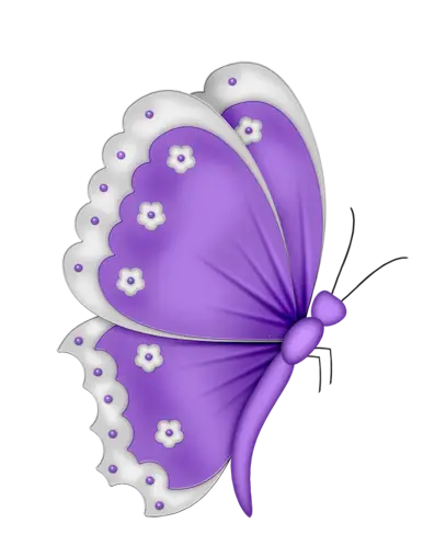 Purple Decorative Butterfly Illustration