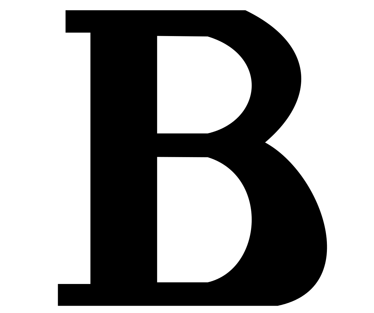 Bold Letter B in Typography