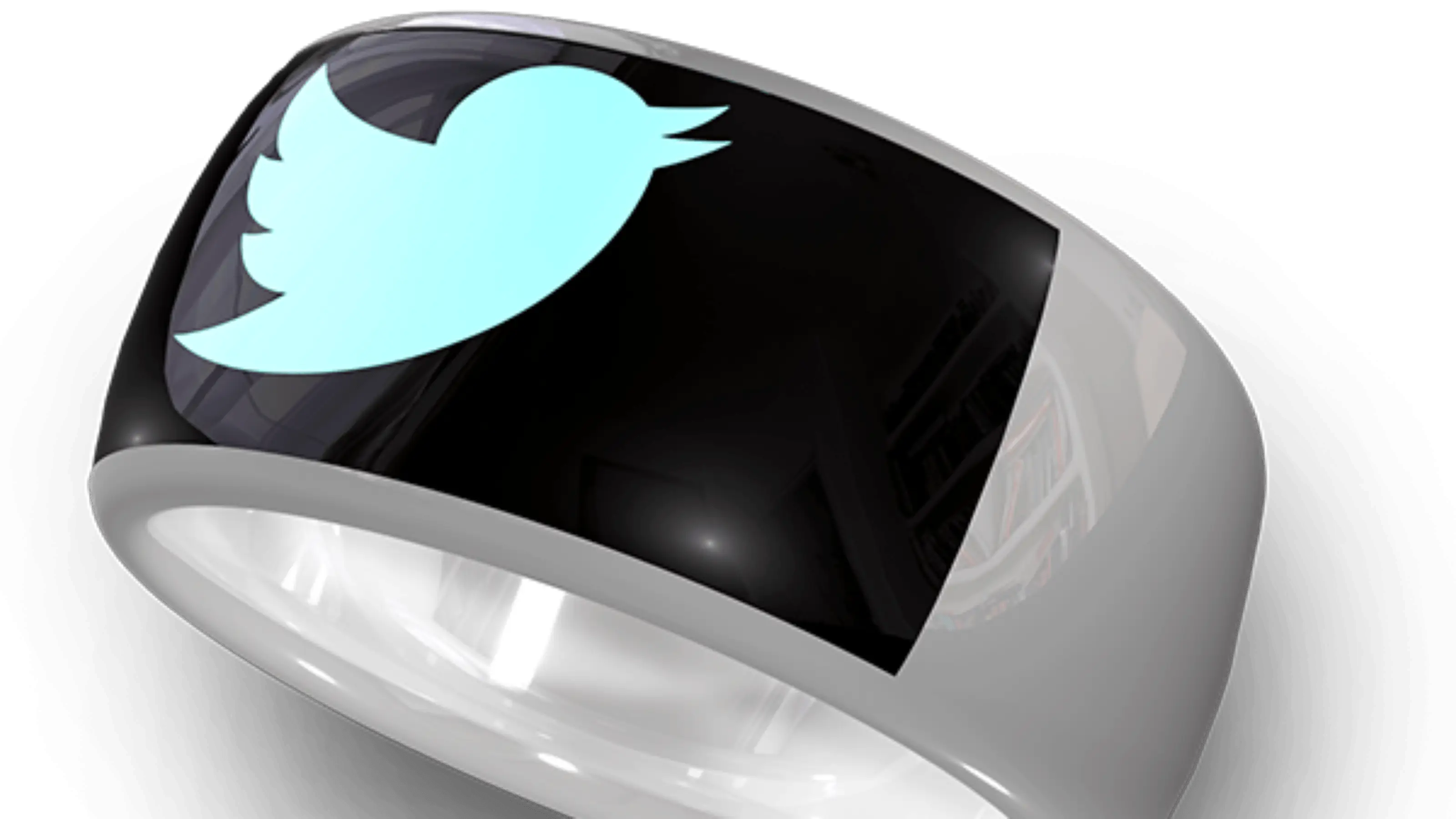 Smart Ring with Twitter Logo