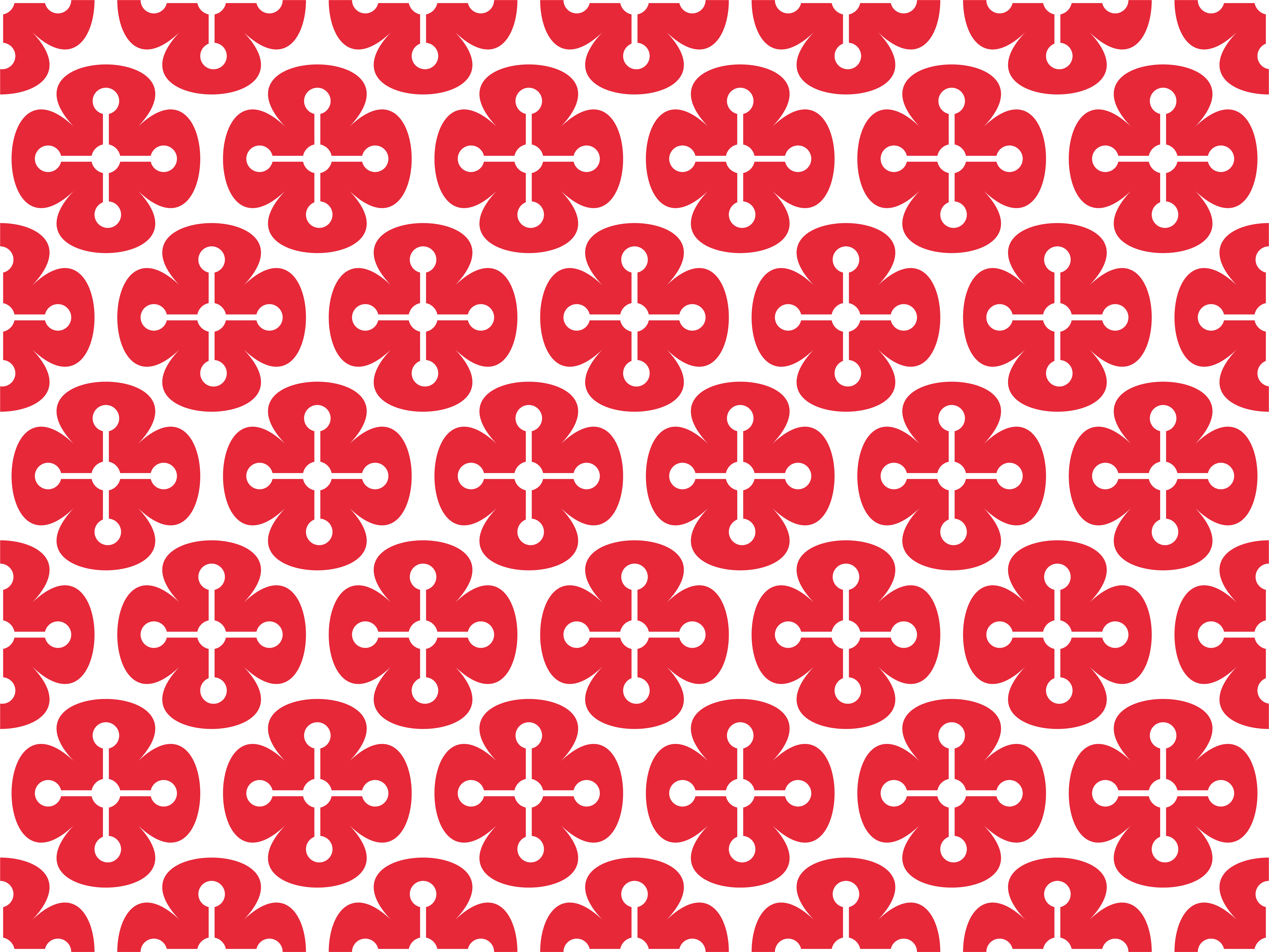 Red and White Geometric Pattern