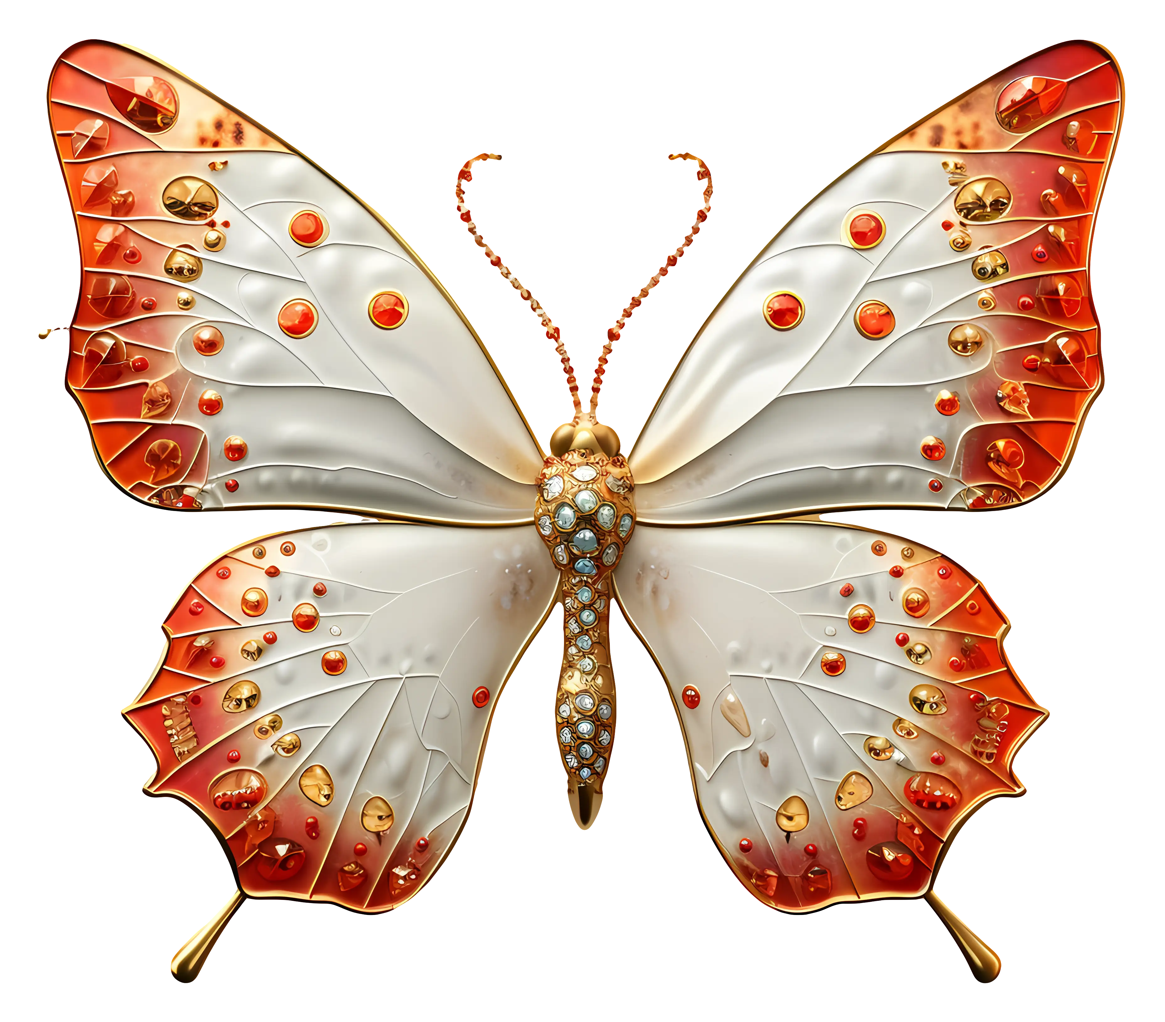Ornately Jewelled Butterfly Art