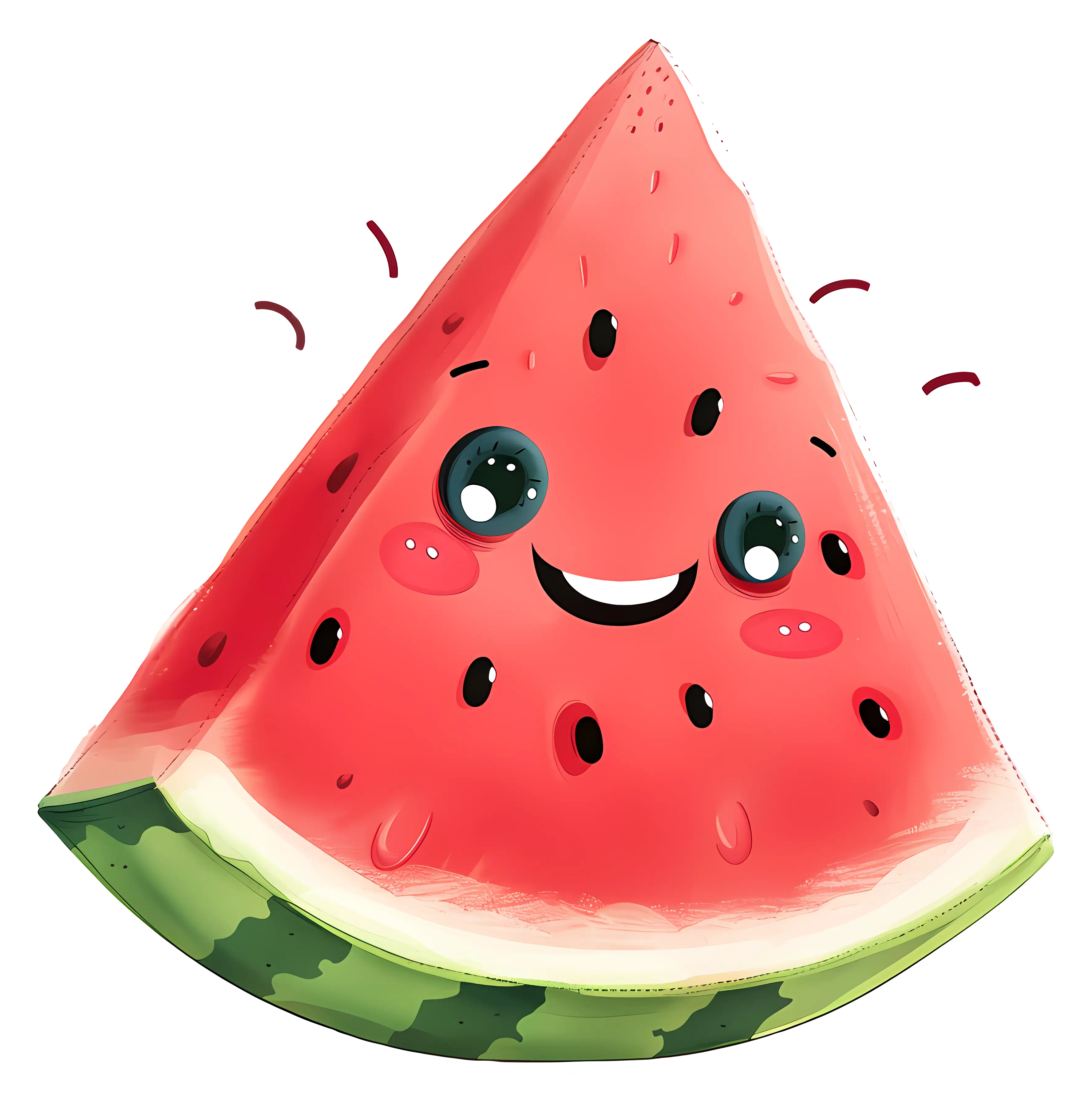 Smiling Cartoon Watermelon Slice