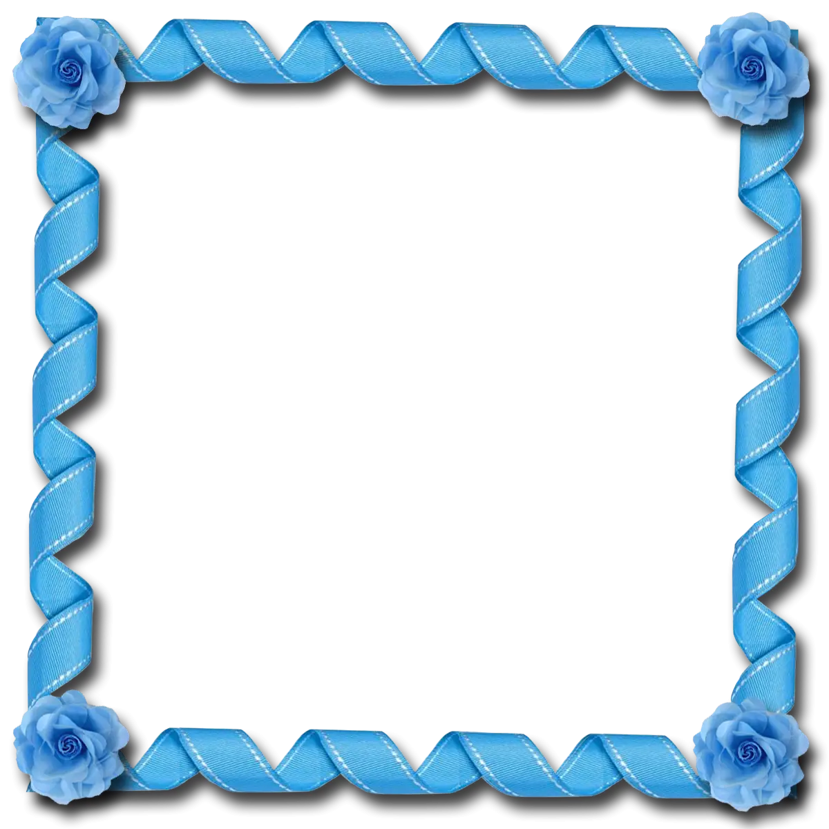 Blue Ribbon Decorative Frame