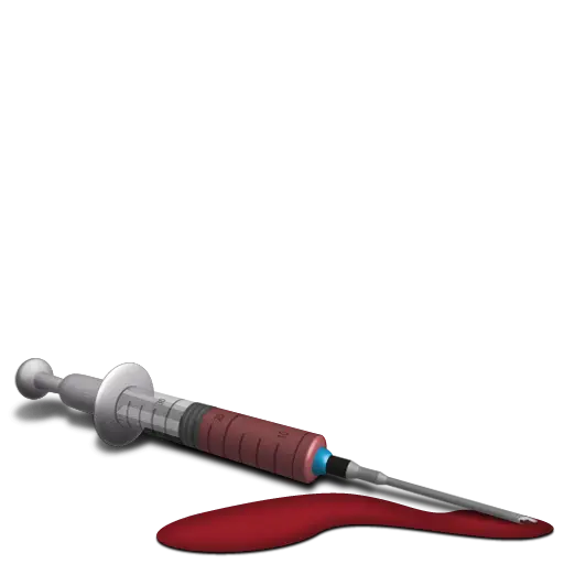 Medical Syringe with Blood