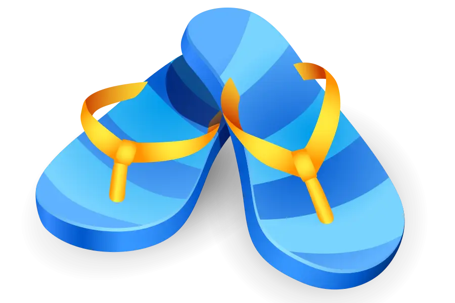 Blue Flip-Flops for Summer Days