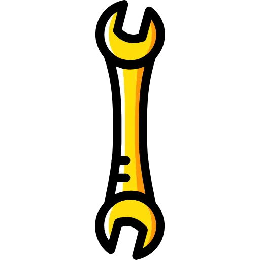 Yellow Cartoon Wrench Illustration