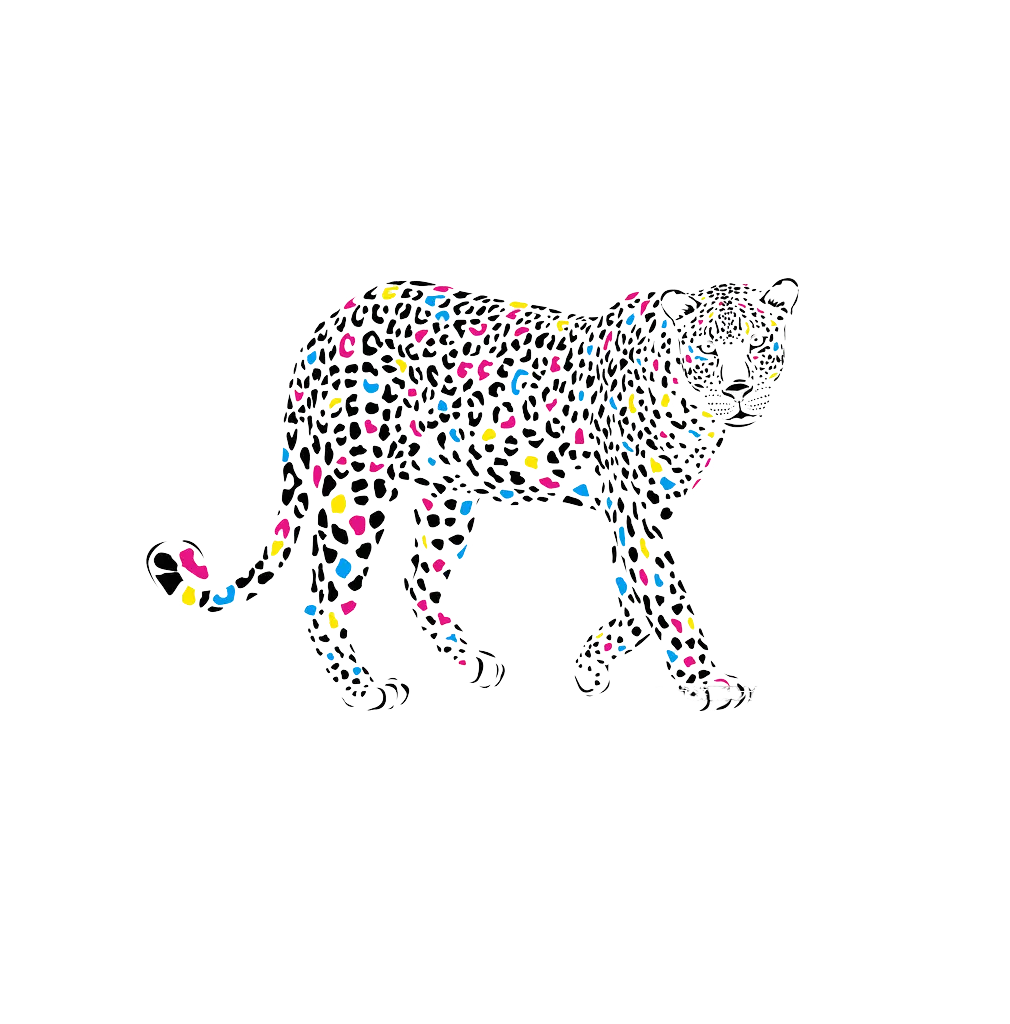Colorful Leopard Illustration
