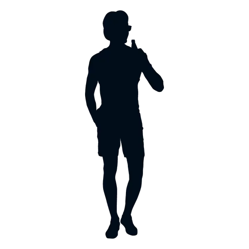Standing Silhouette of a Man