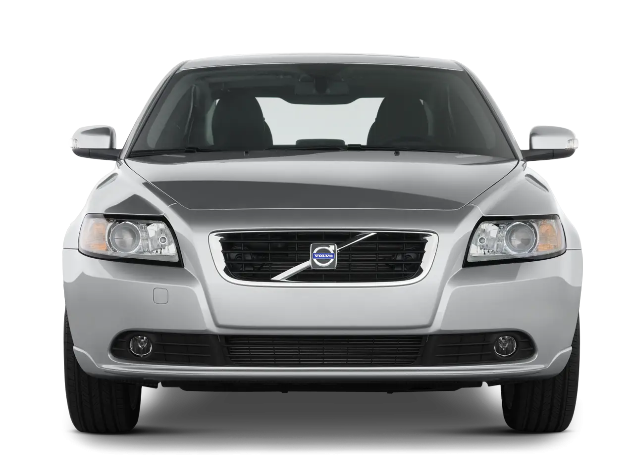 Modern Silver Car Front View