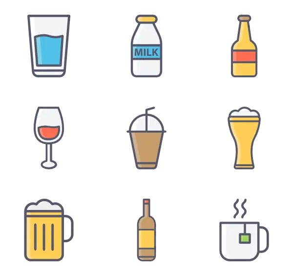Beverage Icons Collection