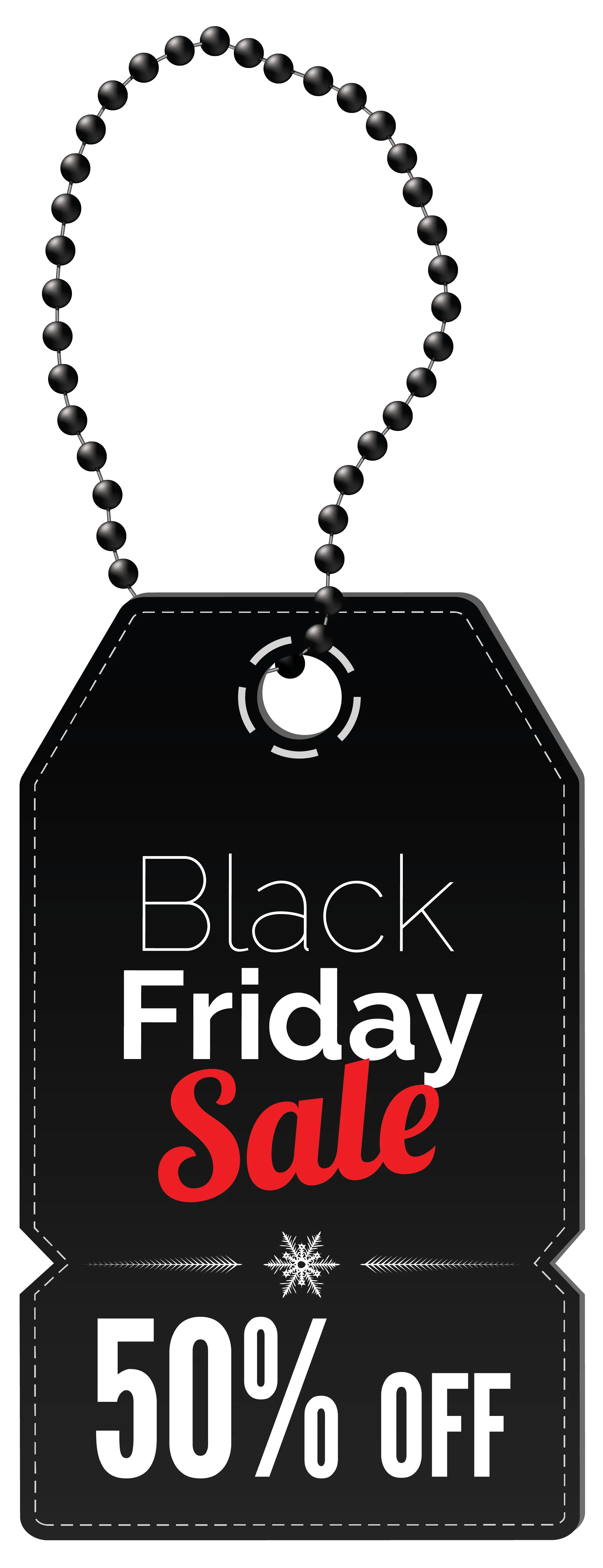 Black Friday Sale Tag with 50% Off