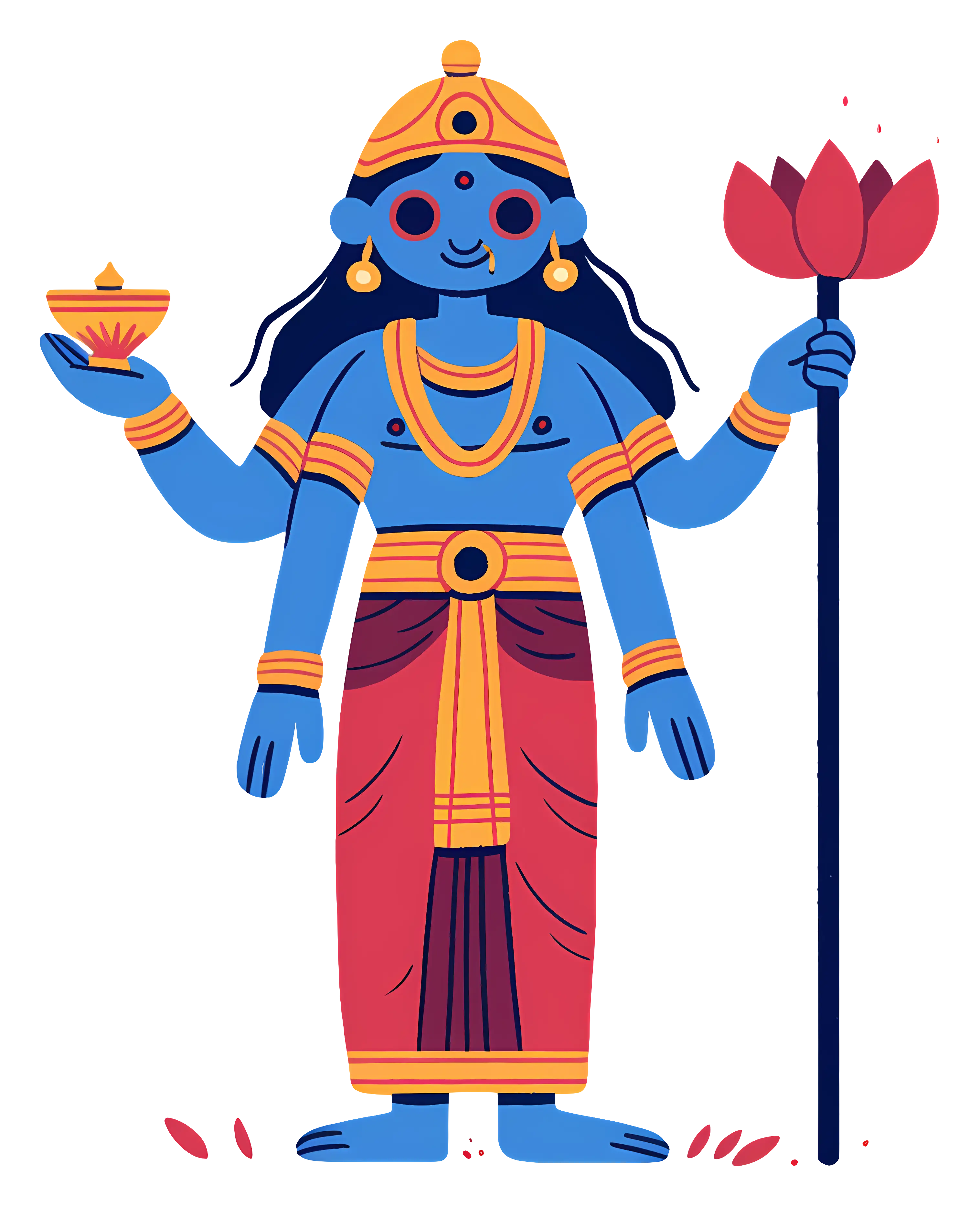 Blue Deity with Staff