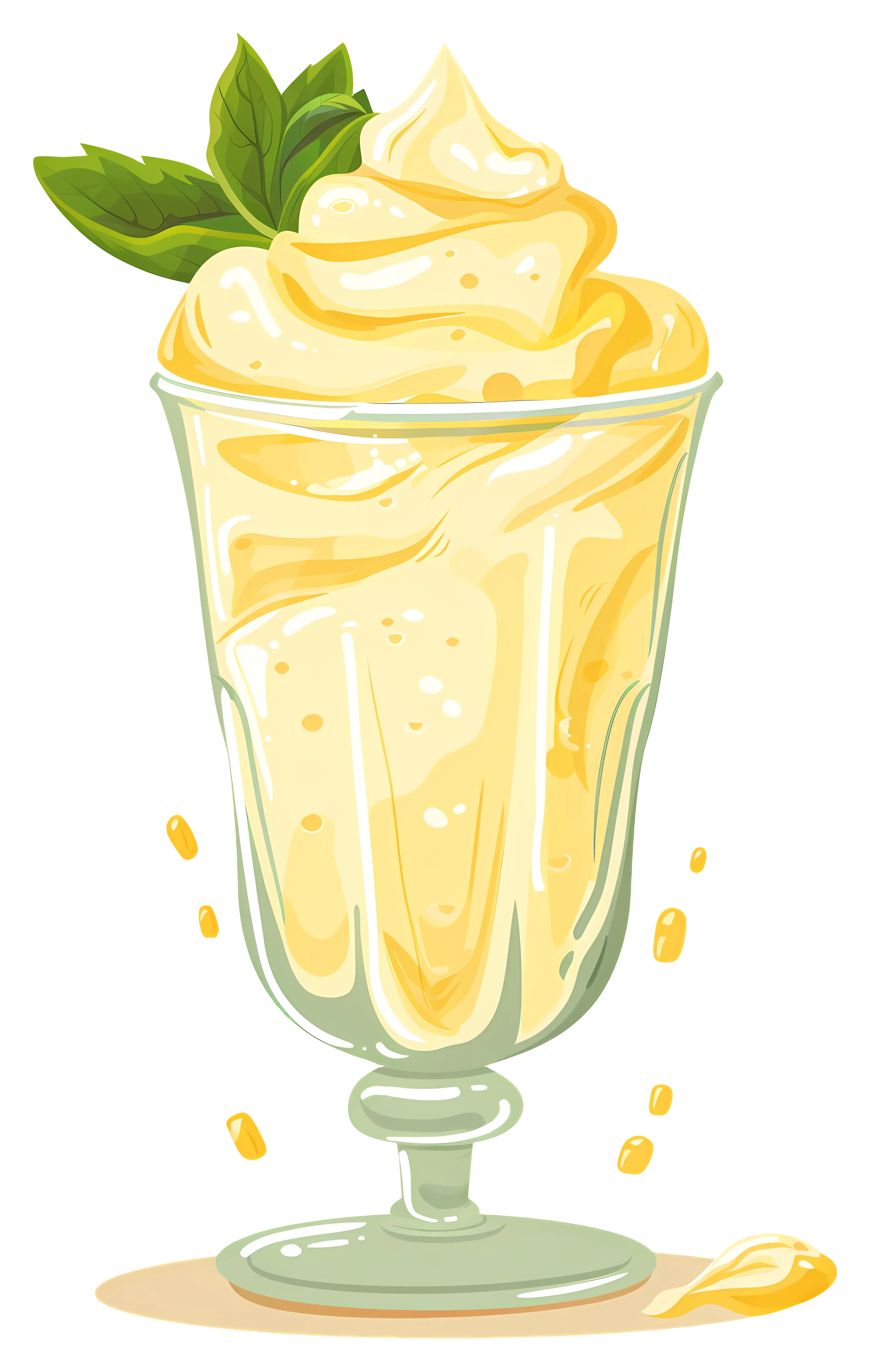Yellow Dessert in Glass