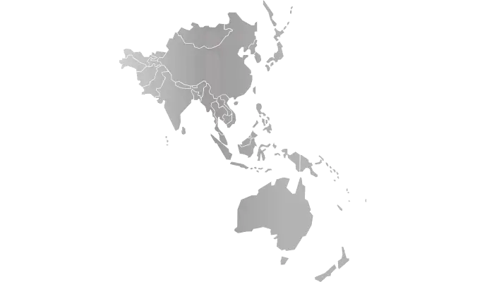 Grey Map of Asia-Pacific Region