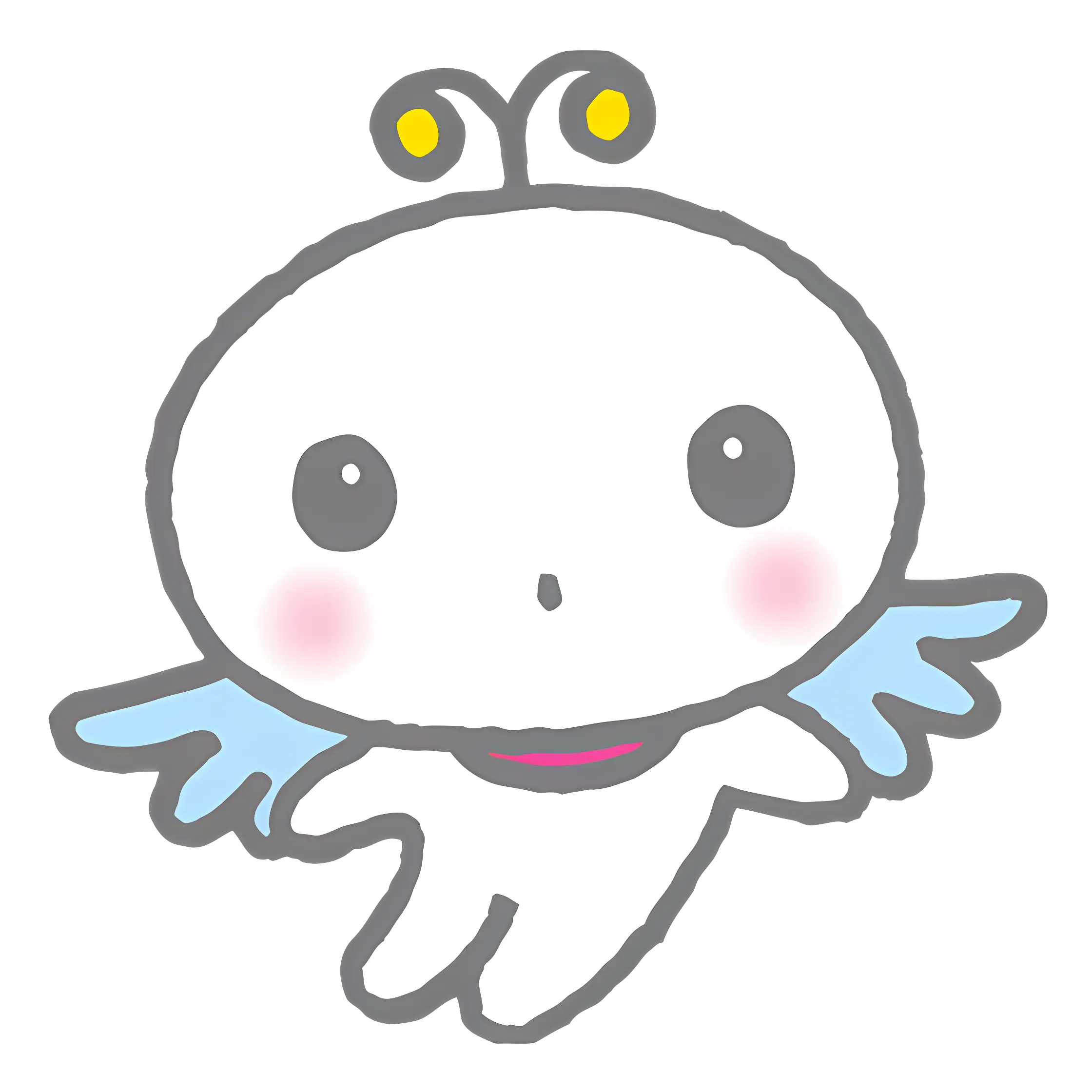 Simple Cute Cartoon Character with Wings