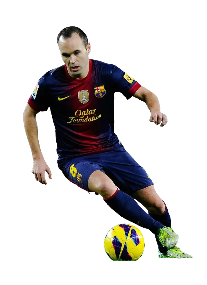 Soccer Player in Action with Ball