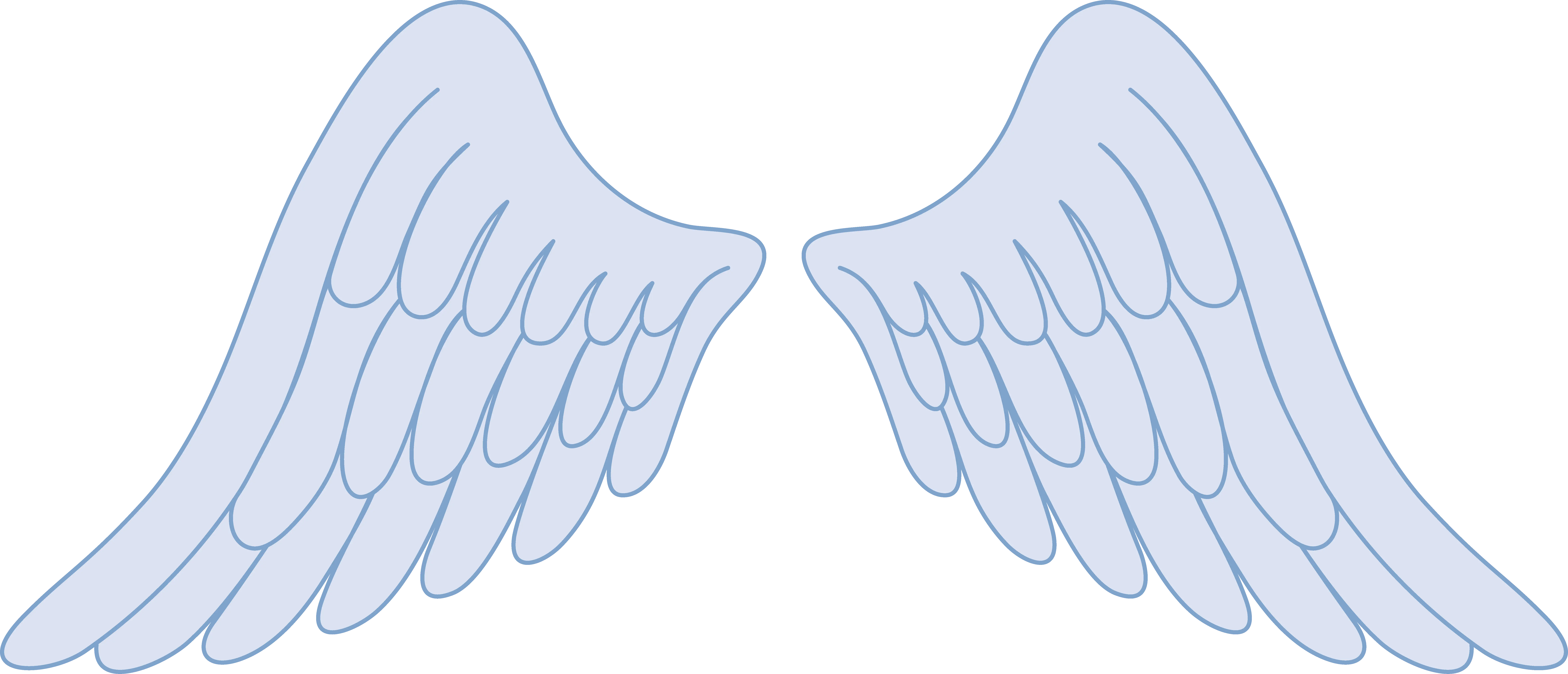 Blue Angel Wings Illustration