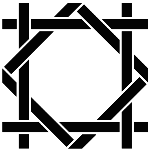 Black Hexagon Geometric Pattern