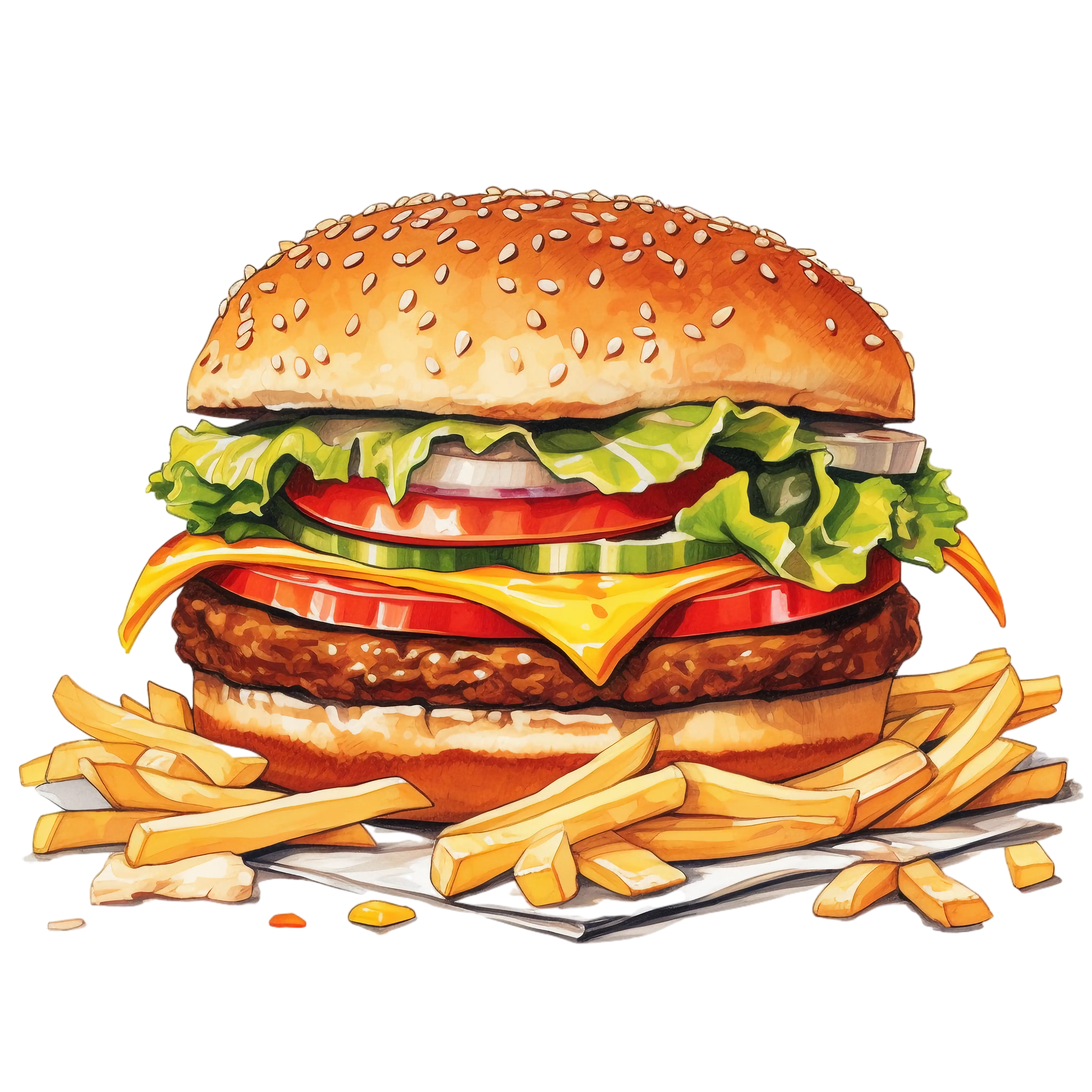 Cheeseburger and Fries Combo