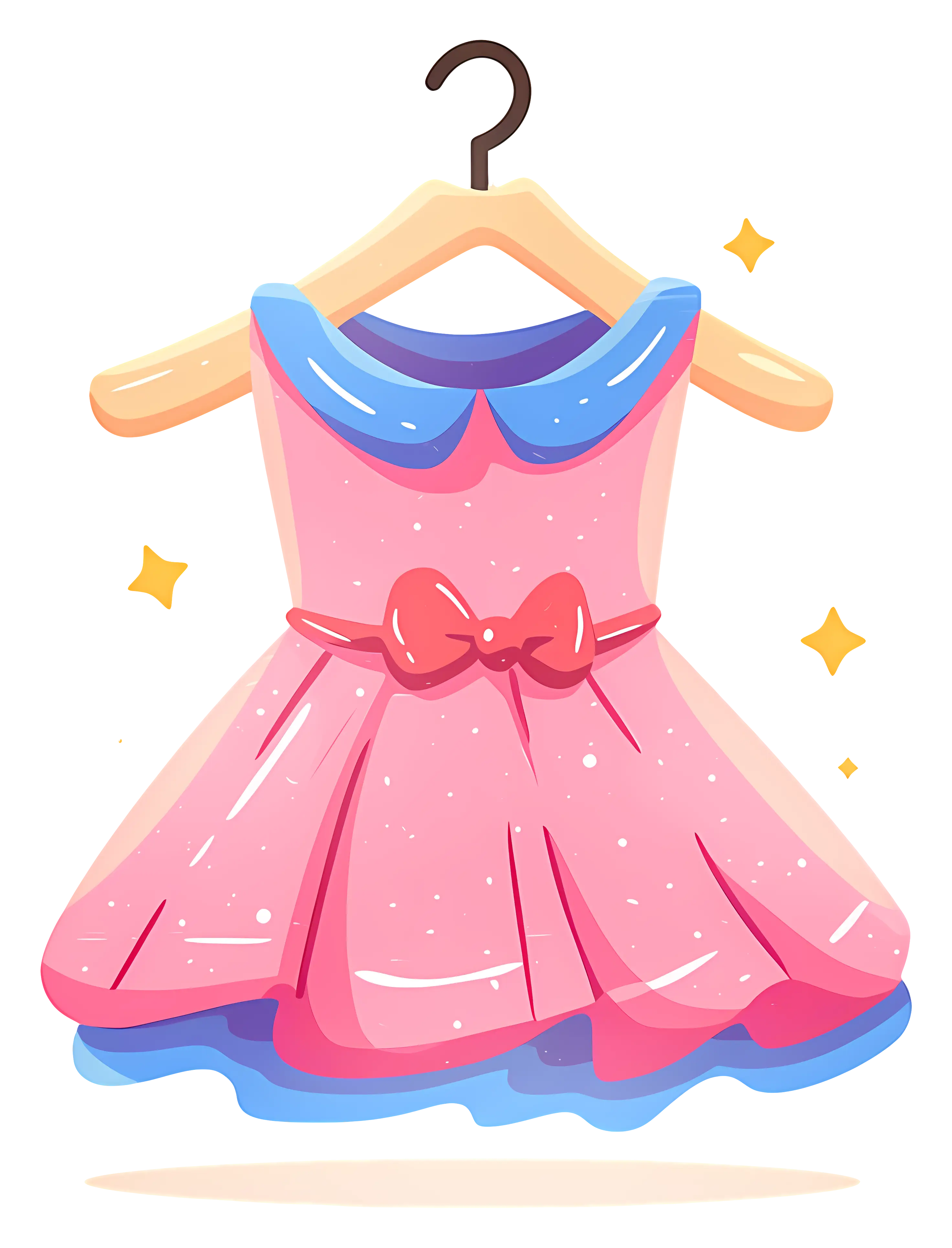 Pink Dress with Bow on Hanger