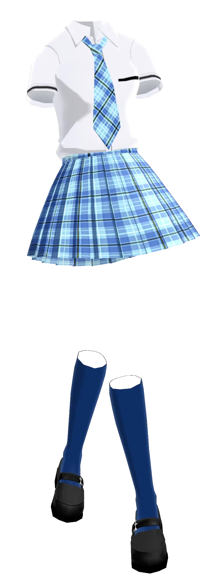 Blue School Uniform Set