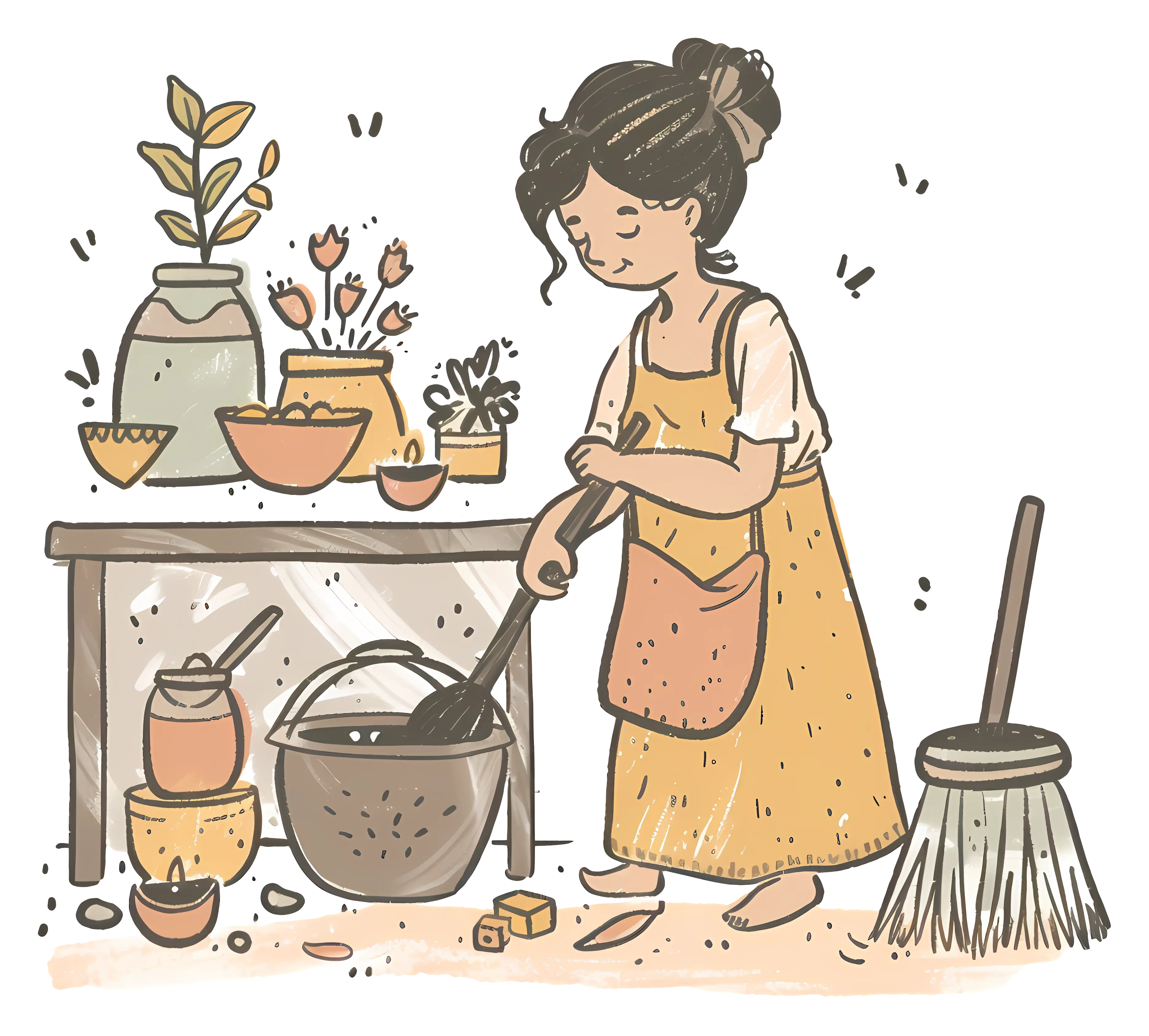 Woman Cooking in Kitchen