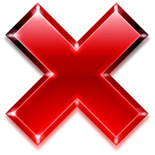 Red Glossy X Symbol Icon