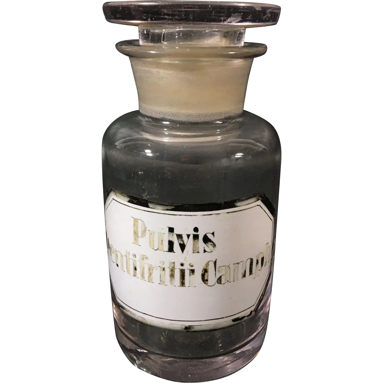 Vintage Glass Bottle with Label