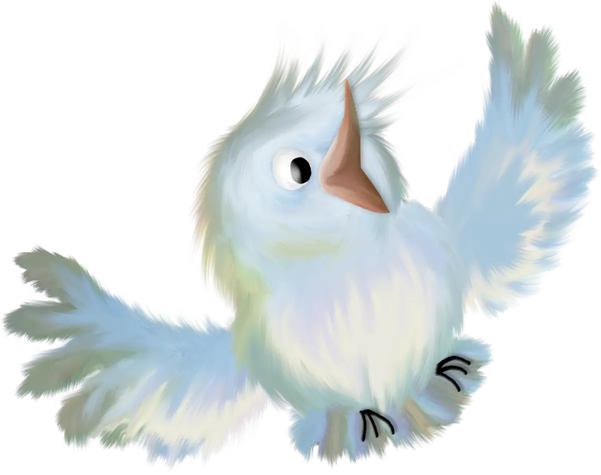 Cute Blue Bird Illustration