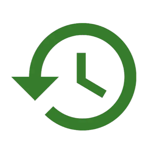 Green Clock with Arrow