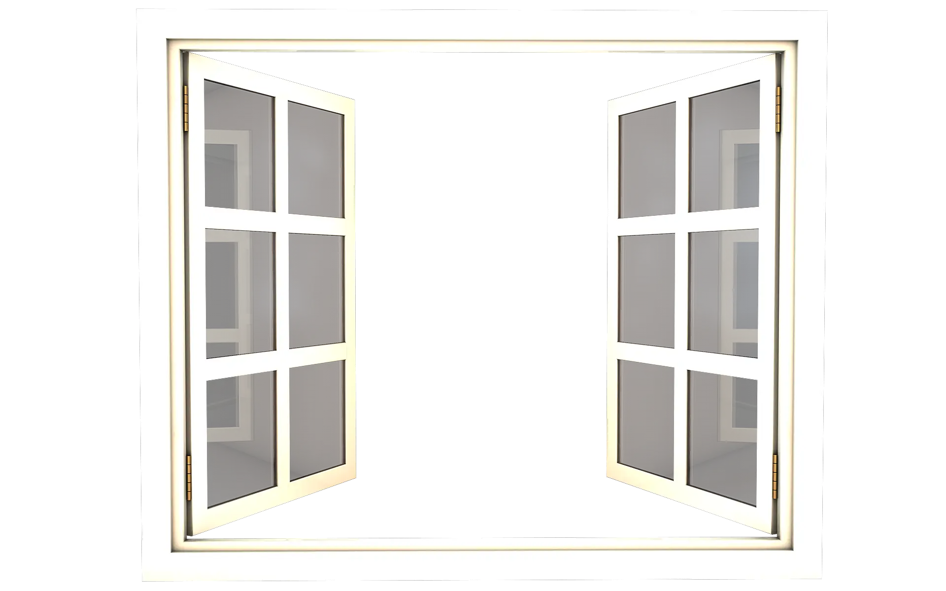Open Window Frame for Home and Interior Design