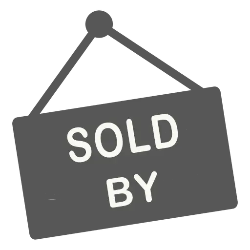 Sold By Sign in Dark Gray