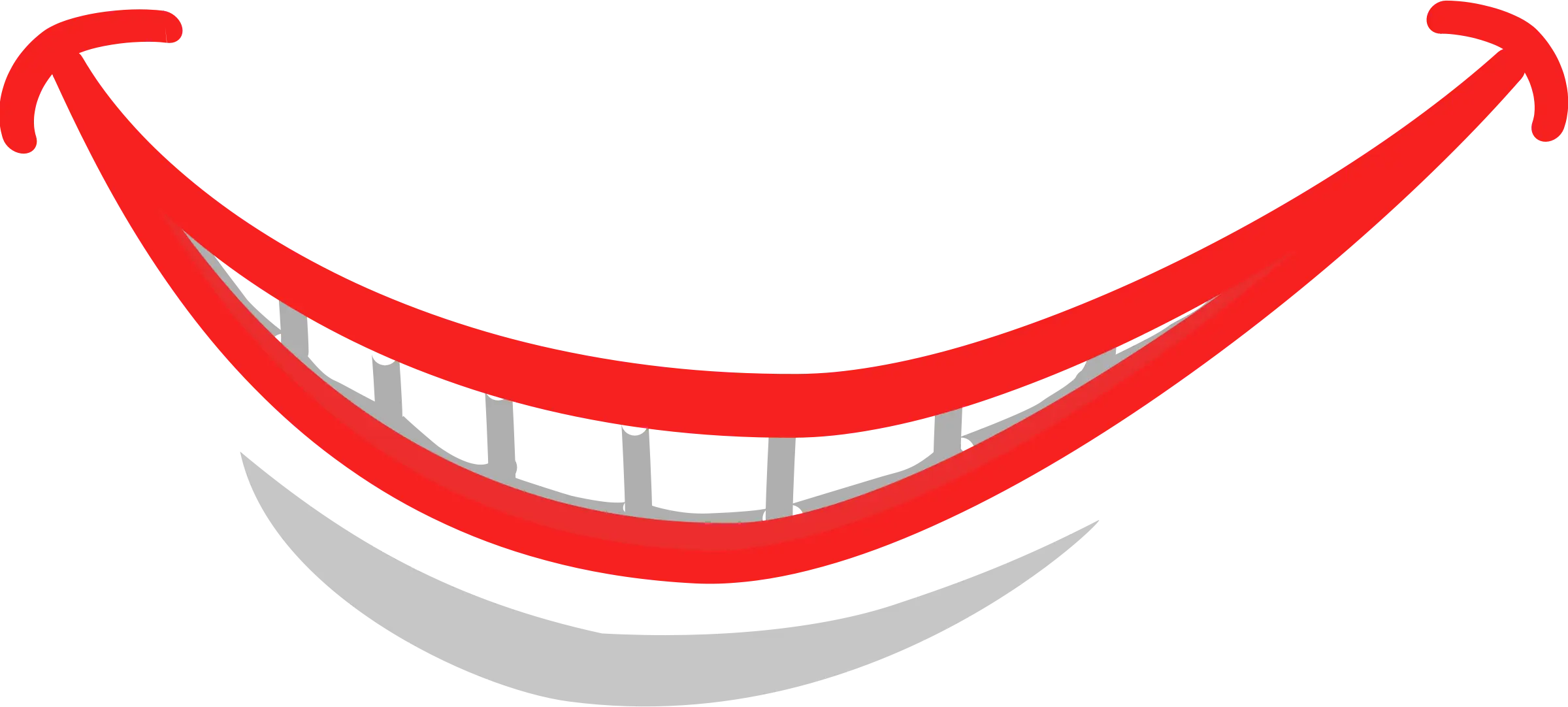 Red Smile Illustration in Minimalistic Style