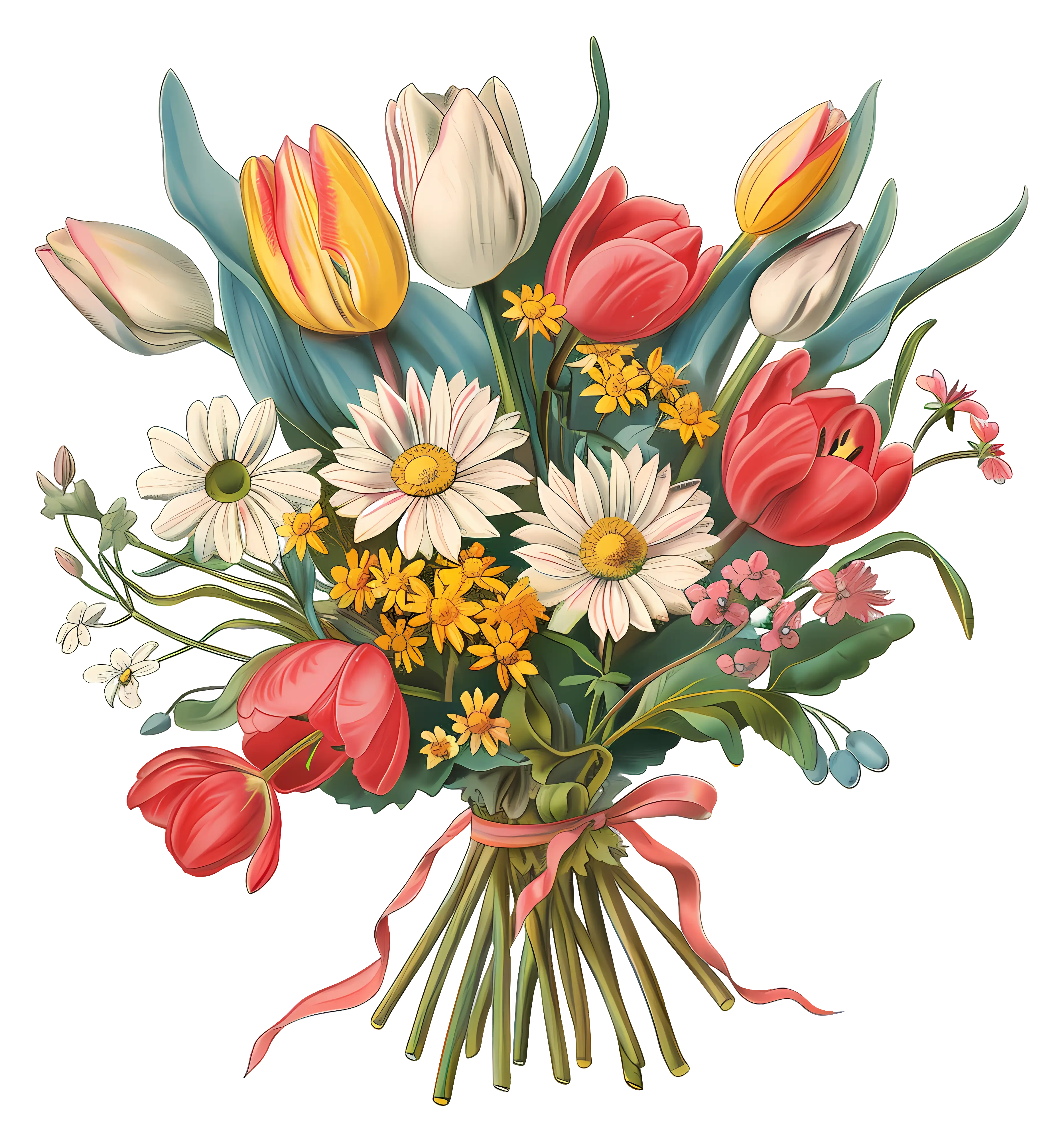 Beautiful Flower Bouquet Illustration