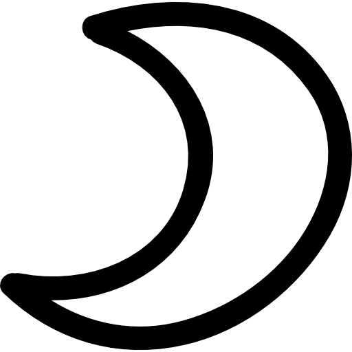 Crescent Moon Symbol for Night