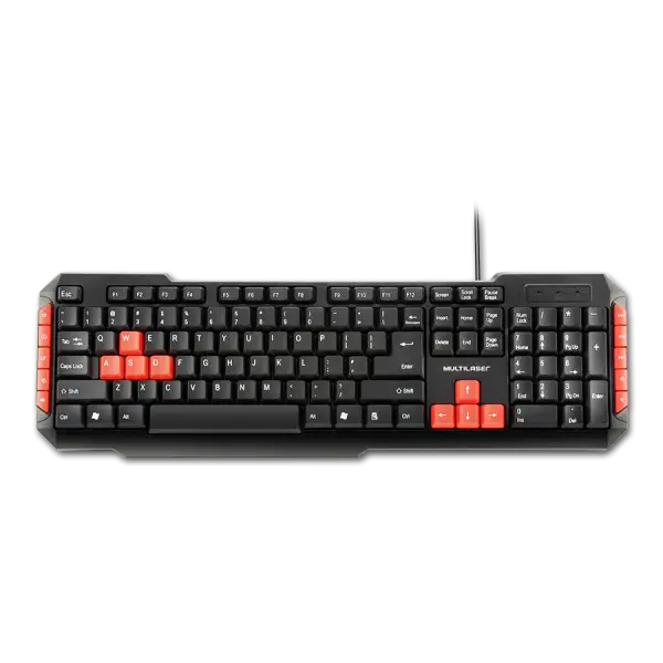 Black Keyboard with Red Highlights