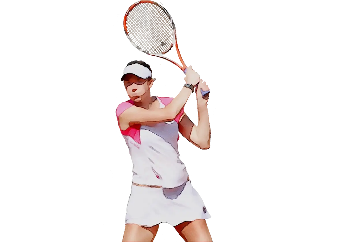 Female Tennis Player Holding a Racket
