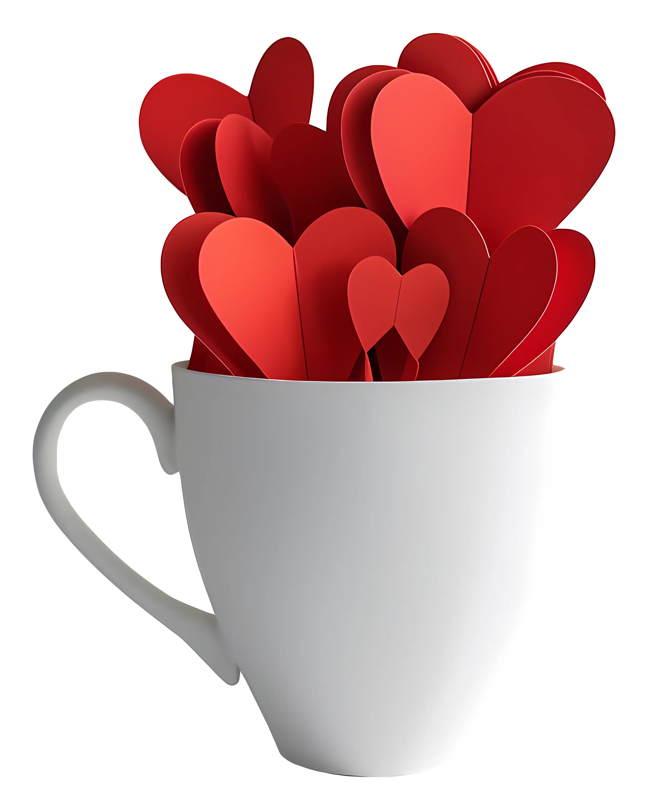 Cup Filled with Hearts