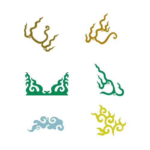 Decorative Cloud Element Designs