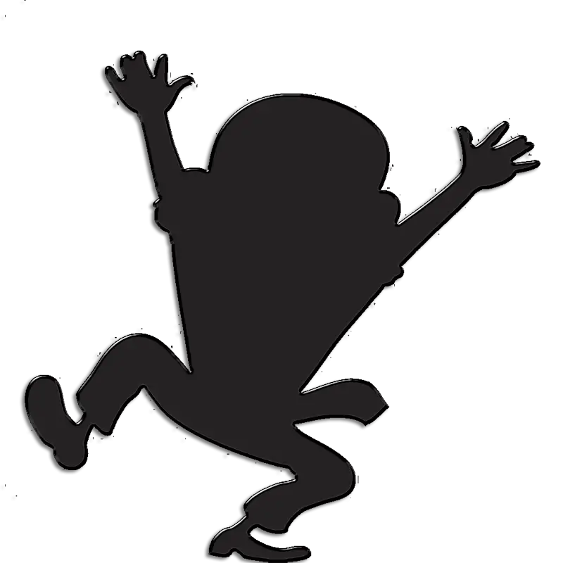 Jumping Silhouette Figure