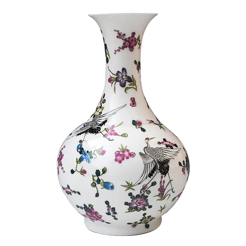 Decorative Floral Porcelain Vase