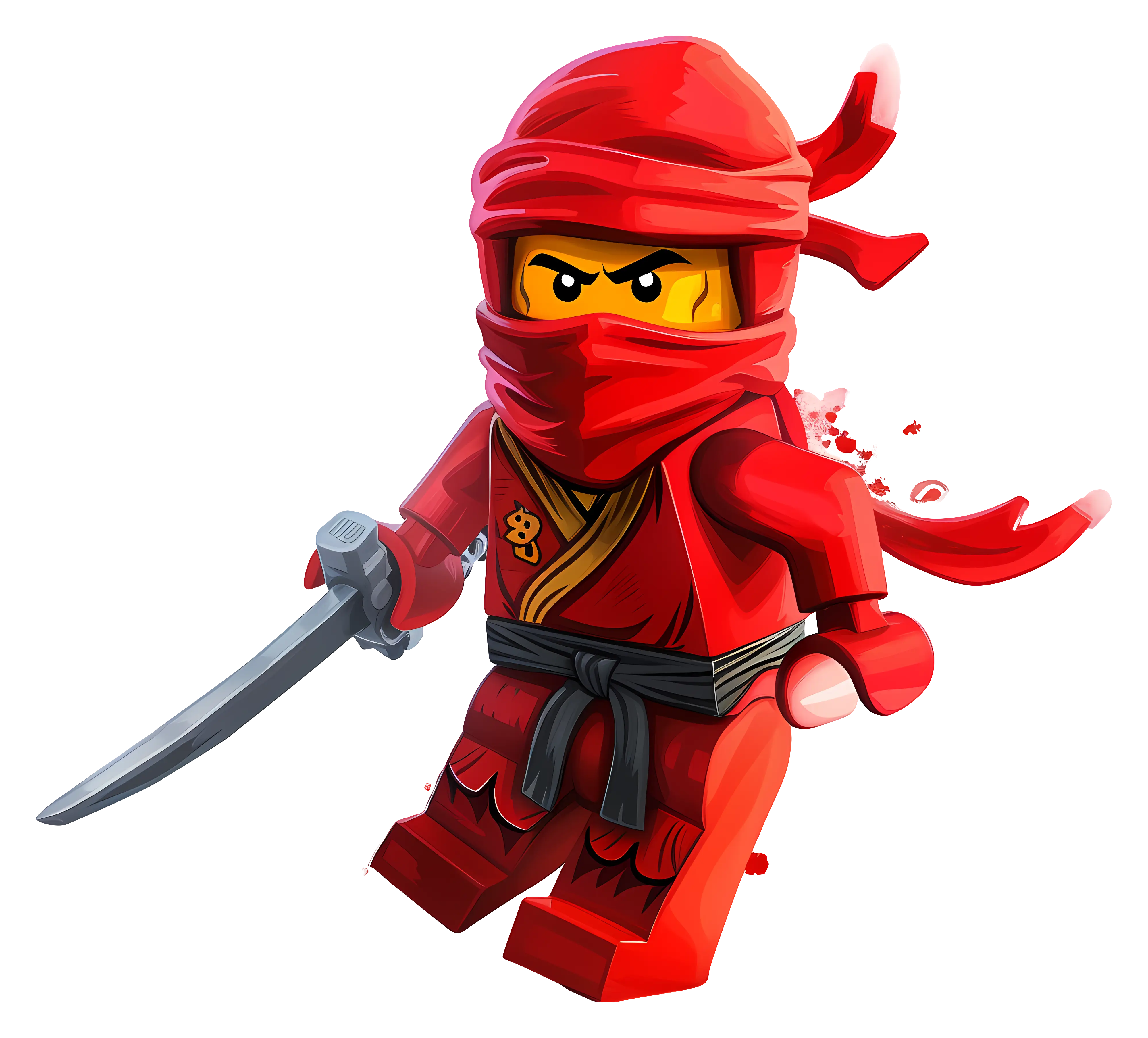 Red Lego Ninja Toy with Sword