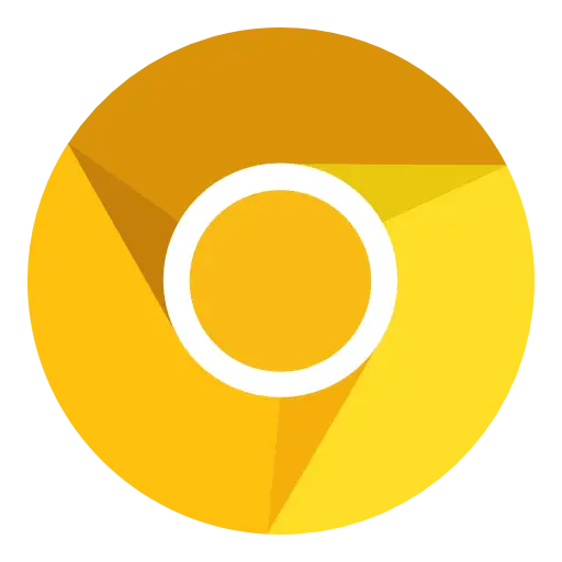 Yellow Chrome Browser Logo