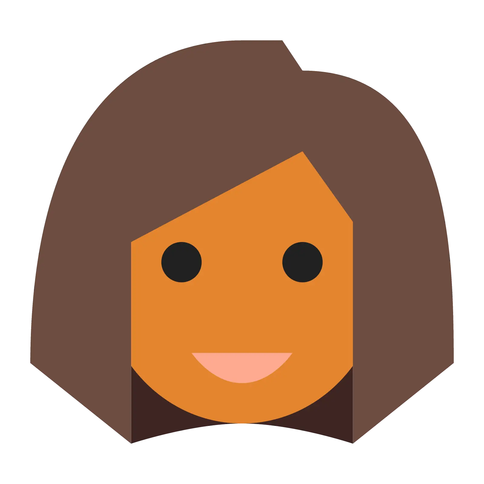 Emoji of Smiling Person with Brown Hair
