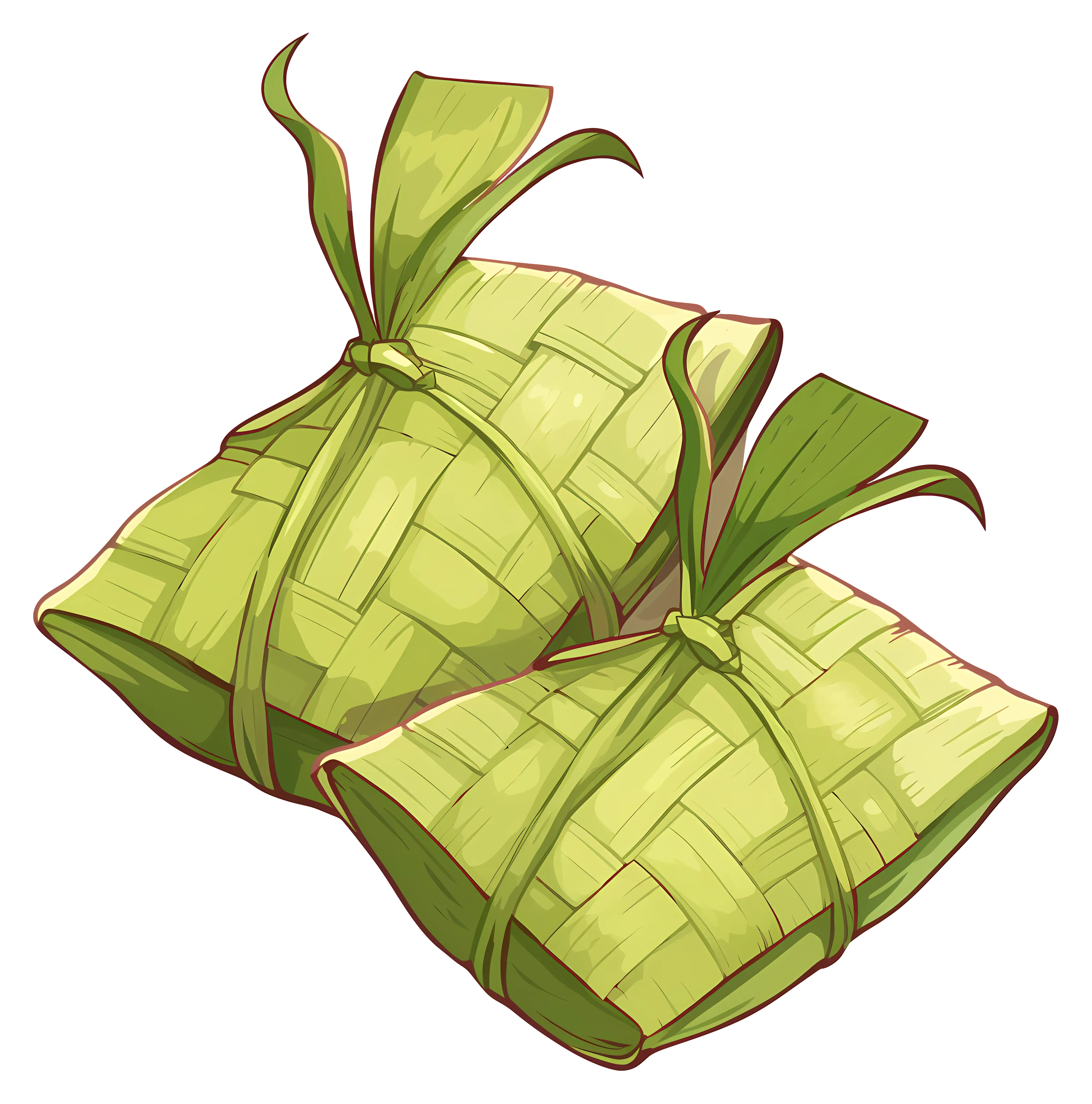 Green Wrapped Package of Traditional Food