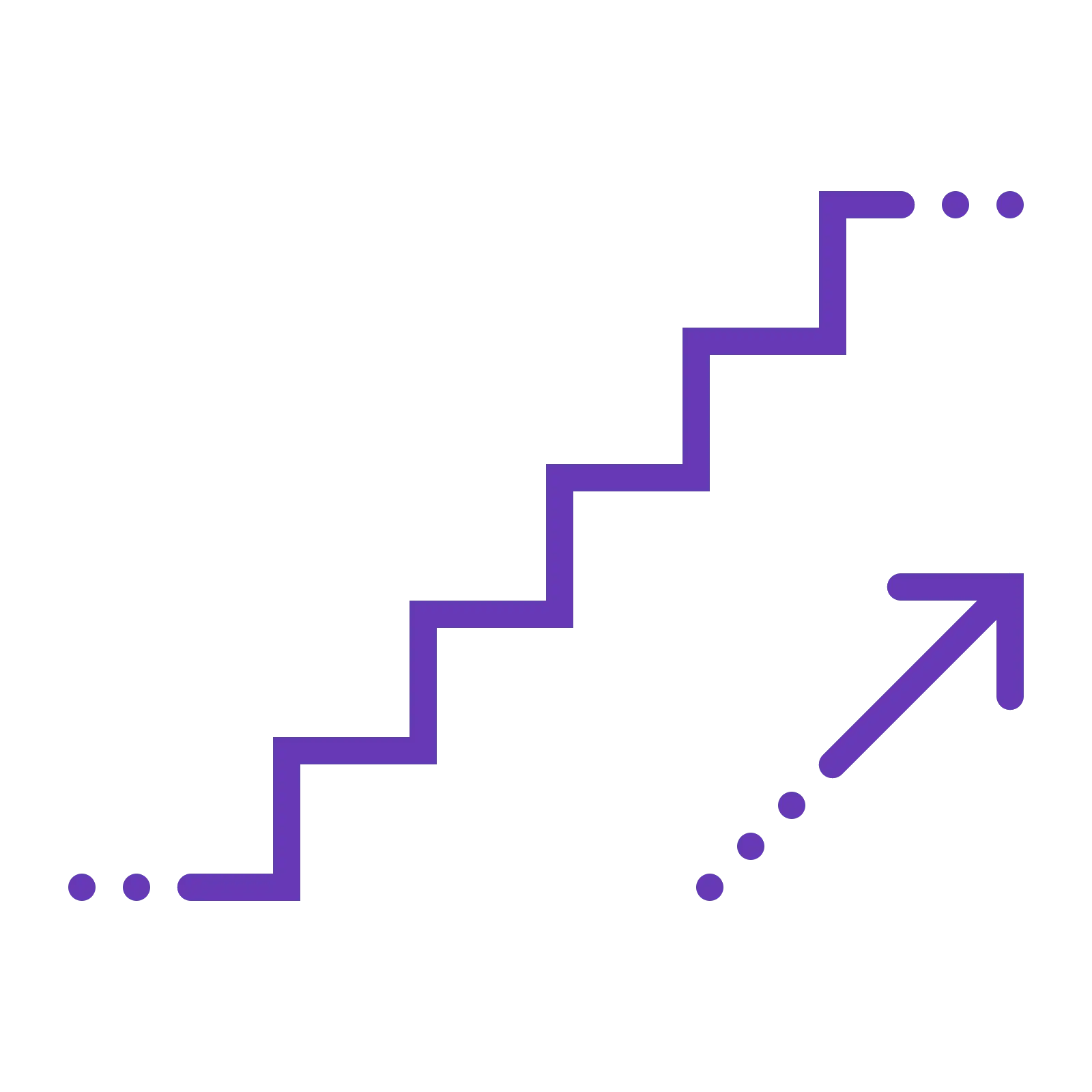 Staircase with Up Arrow Icon